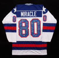 1980 Team USA | "Miracle on Ice" | Jersey Signed by (18) with Mike Eruzione, Jim Craig, Mark Johnson, Neal Broten Inscribed "Do you Believe in Miracles?" & "1980 Gold" (Beckett) at PristineAuction.com