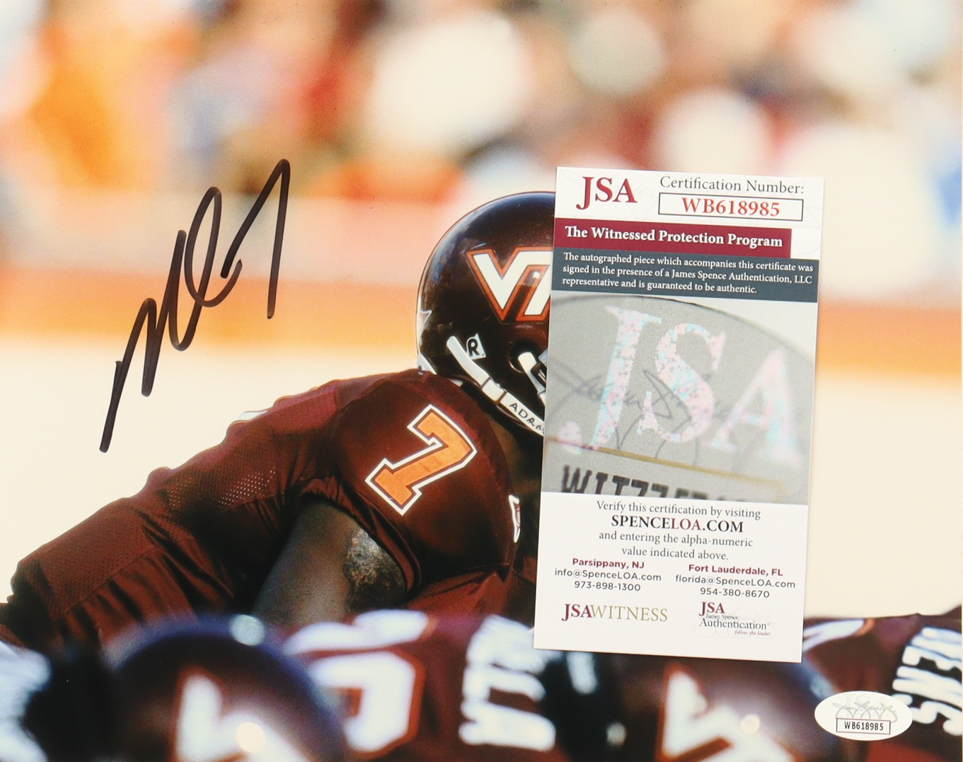 Michael Vick Signed Virginia Tech Hokies 8x10 Photo (JSA) at PristineAuction.com Michael Vick Signed Virginia Tech Hokies 8x10 Photo (JSA) at PristineAuction.com