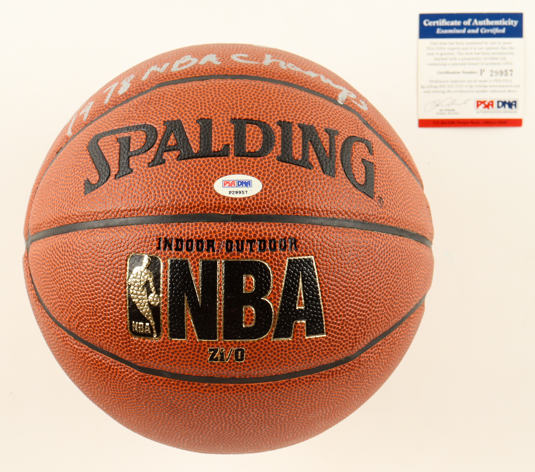 Elvin Hayes Signed NBA Basketball Inscribed "1978 NBA Champs" (PSA) at PristineAuction.com Elvin Hayes Signed NBA Basketball Inscribed "1978 NBA Champs" (PSA) at PristineAuction.com