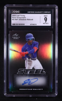 Sebastian Walcott 2023 Leaf Trinity Steel Autographs #SSW1 #01/15 RC (CGC 9 | Auto 9) at PristineAuction.com