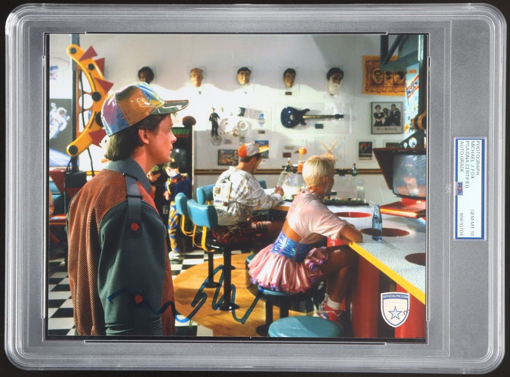 Michael J. Fox Signed "Back To The Future" 8x10 Photo (PSA | Autograph Grade 10) at PristineAuction.com Michael J. Fox Signed "Back To The Future" 8x10 Photo (PSA | Autograph Grade 10) at PristineAuction.com