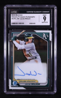 Jacob Wilson 2024 Bowman Chrome Prospect Autographs #CPAJWI RC (CGC 9 | Auto 10) at PristineAuction.com