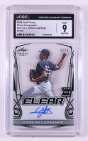 Carlos Lagrange 2023 Leaf Trinity Clear Autograph Green #CACL1 #05/25 RC (CGC 9 | Auto 9) at PristineAuction.com