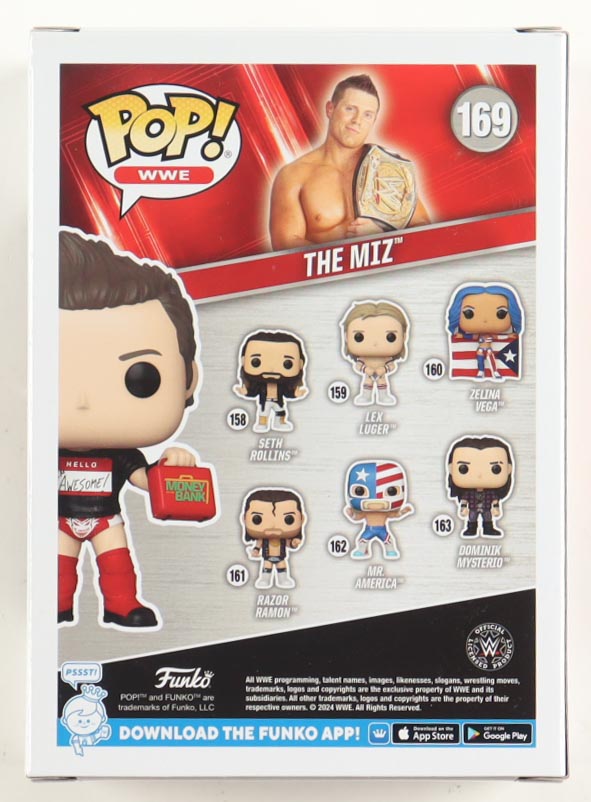 Mike Mizanin Signed "WWE" #169 The Miz Funko Pop! Vinyl Figure (Beckett) at PristineAuction.com Mike Mizanin Signed "WWE" #169 The Miz Funko Pop! Vinyl Figure (Beckett) at PristineAuction.com