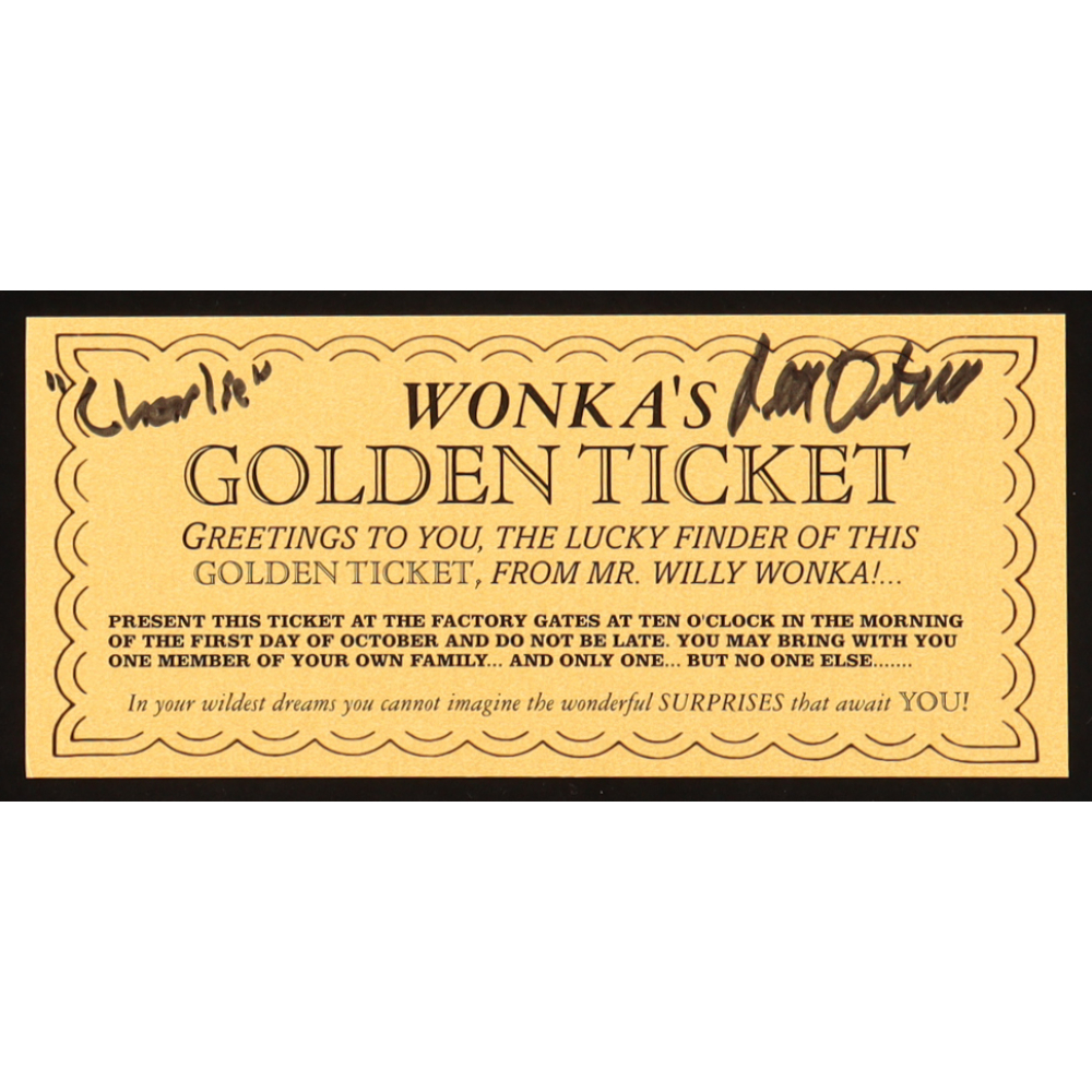 Peter Ostrum Signed "Willy Wonka and the Chocolate Factory" Golden Ticket Replica (JSA) at PristineAuction.com