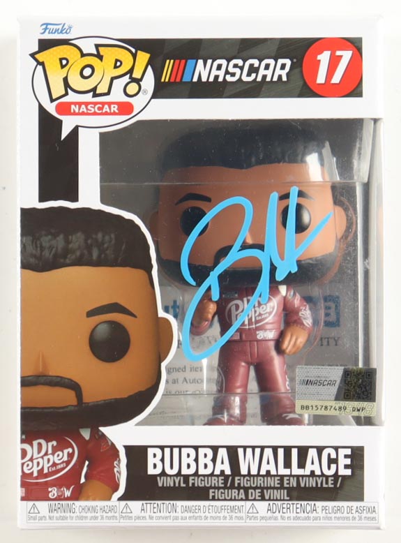 Bubba Wallace Signed NASCAR #17 Funko Pop! Vinyl Figure (AutographCOA) at PristineAuction.com Bubba Wallace Signed NASCAR #17 Funko Pop! Vinyl Figure (AutographCOA) at PristineAuction.com