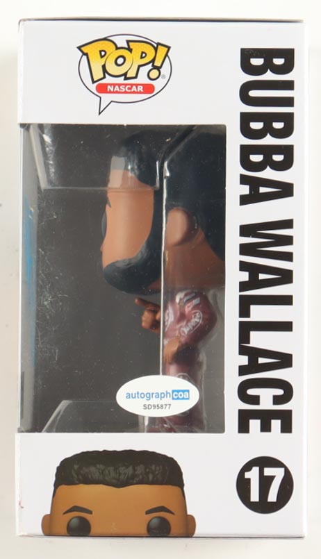 Bubba Wallace Signed NASCAR #17 Funko Pop! Vinyl Figure (AutographCOA) at PristineAuction.com Bubba Wallace Signed NASCAR #17 Funko Pop! Vinyl Figure (AutographCOA) at PristineAuction.com
