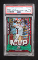 Brock Purdy 2023 Panini Contenders Optic MVP Green Pulsar #MVP10 #07/30 (PSA 9) at PristineAuction.com