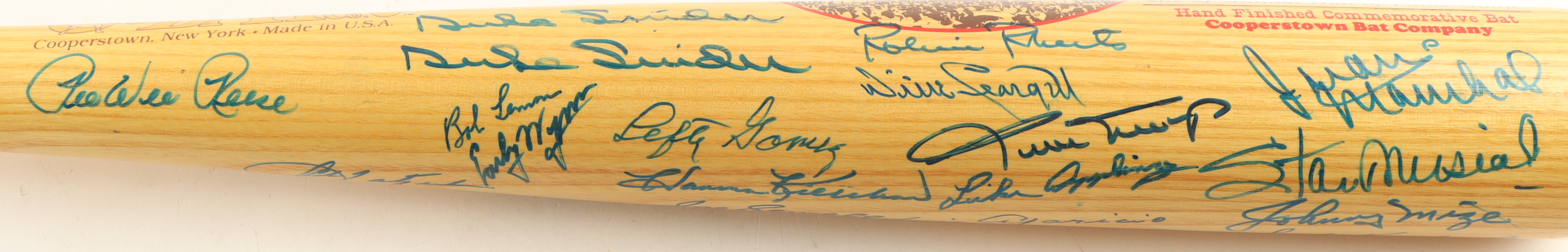 Baseball Hall of Famers & Stars Cooperstown Double Day Field Commemorative Baseball Bat Signed by (25+) with Willie Mays, Carl Yastrzemski, Sandy Koufax, Stan Musial (JSA) at PristineAuction.com Baseball Hall of Famers & Stars Cooperstown Double Day Field Commemorative Baseball Bat Signed by (25+) with Willie Mays, Carl Yastrzemski, Sandy Koufax, Stan Musial (JSA) at PristineAuction.com
