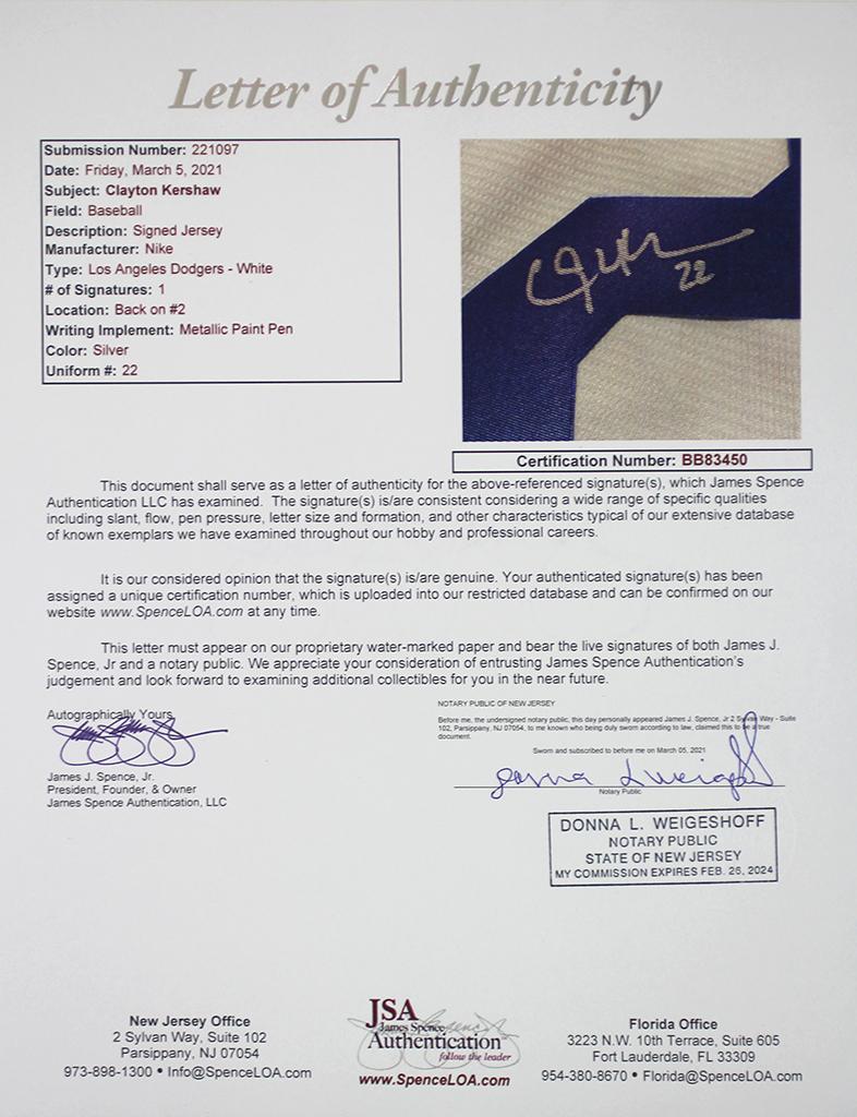 Clayton Kershaw Signed Custom Framed Jersey Display (JSA) at PristineAuction.com Clayton Kershaw Signed Custom Framed Jersey Display (JSA) at PristineAuction.com