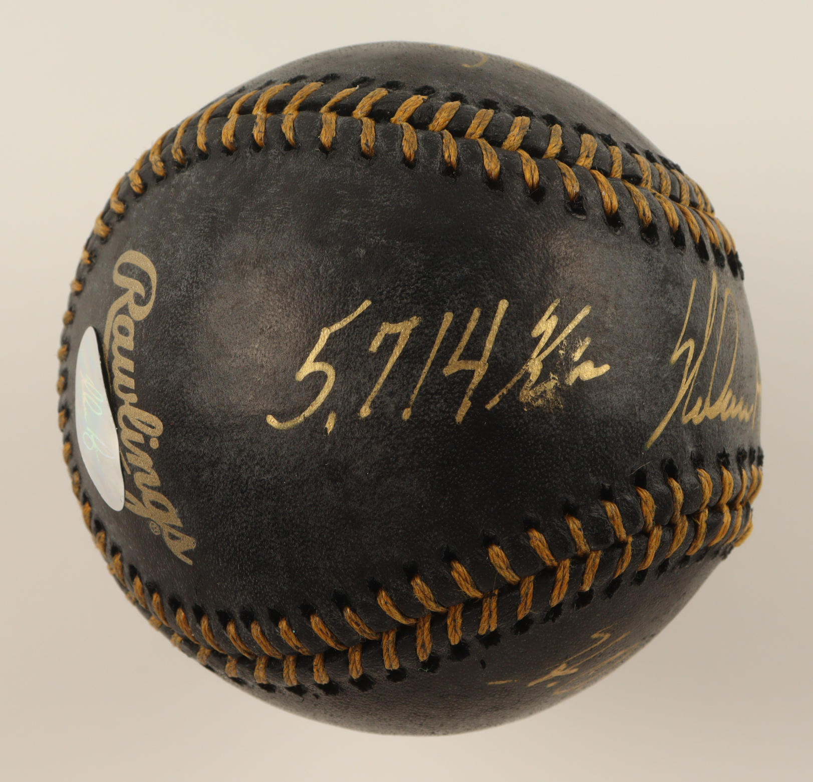 Nolan Ryan Signed OML Black Leather Baseball with Multiple Career Stat Inscriptions (AIV & Ryan) at PristineAuction.com Nolan Ryan Signed OML Black Leather Baseball with Multiple Career Stat Inscriptions (AIV & Ryan) at PristineAuction.com