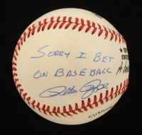 Pete Rose Signed ONL Baseball Inscribed "Sorry I Bet On Baseball" (PSA) at PristineAuction.com