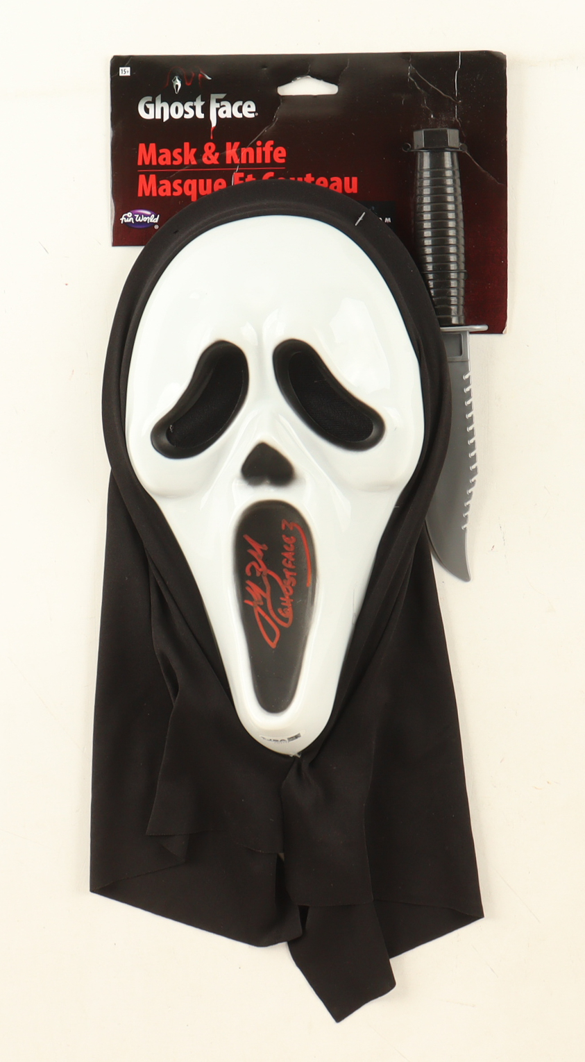 Jeff Brockton Signed "Scream" Mask Inscribed "Ghostface 3" (JSA) at PristineAuction.com Jeff Brockton Signed "Scream" Mask Inscribed "Ghostface 3" (JSA) at PristineAuction.com