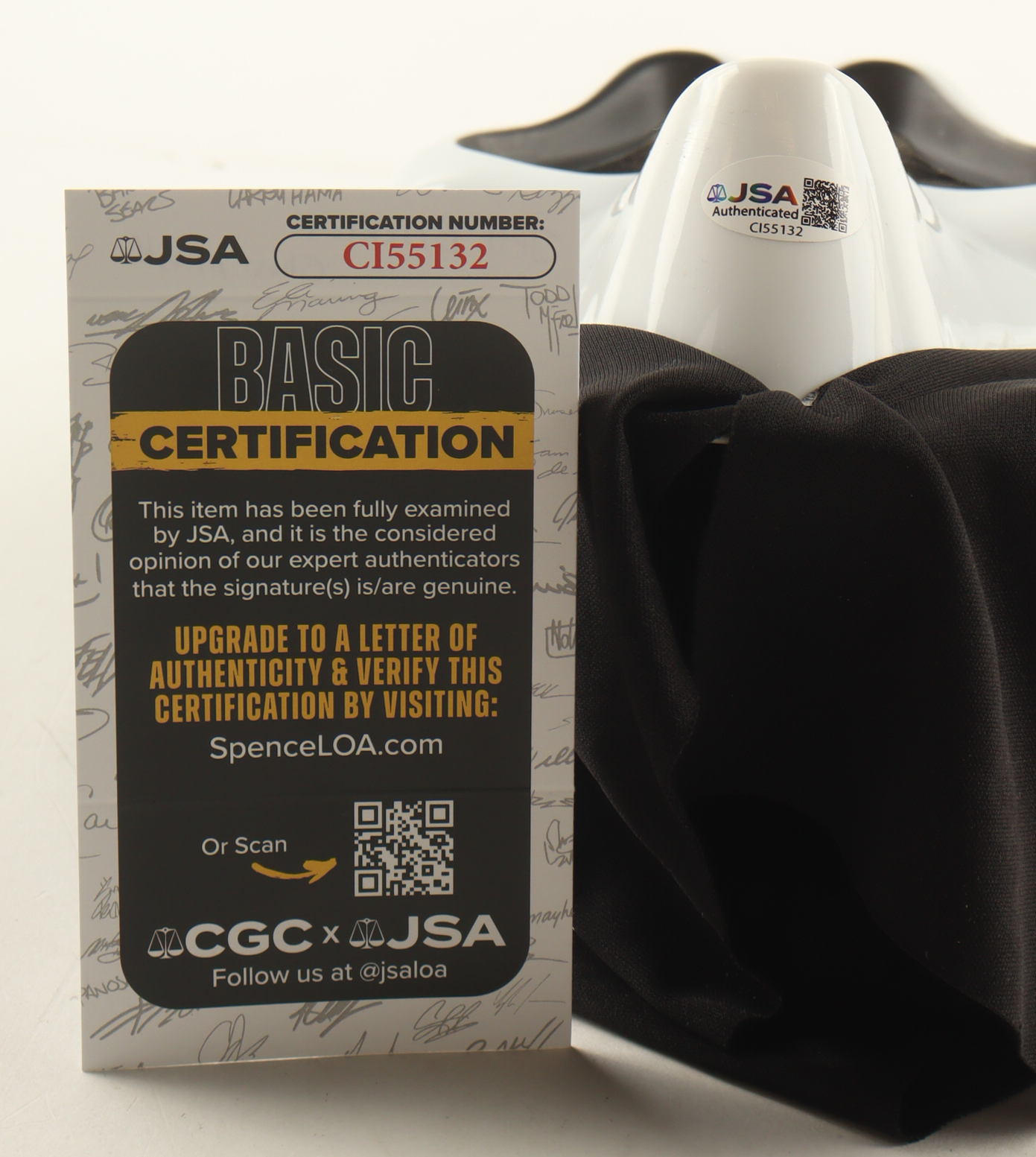 Jeff Brockton Signed "Scream" Mask Inscribed "Ghostface 3" (JSA) at PristineAuction.com Jeff Brockton Signed "Scream" Mask Inscribed "Ghostface 3" (JSA) at PristineAuction.com