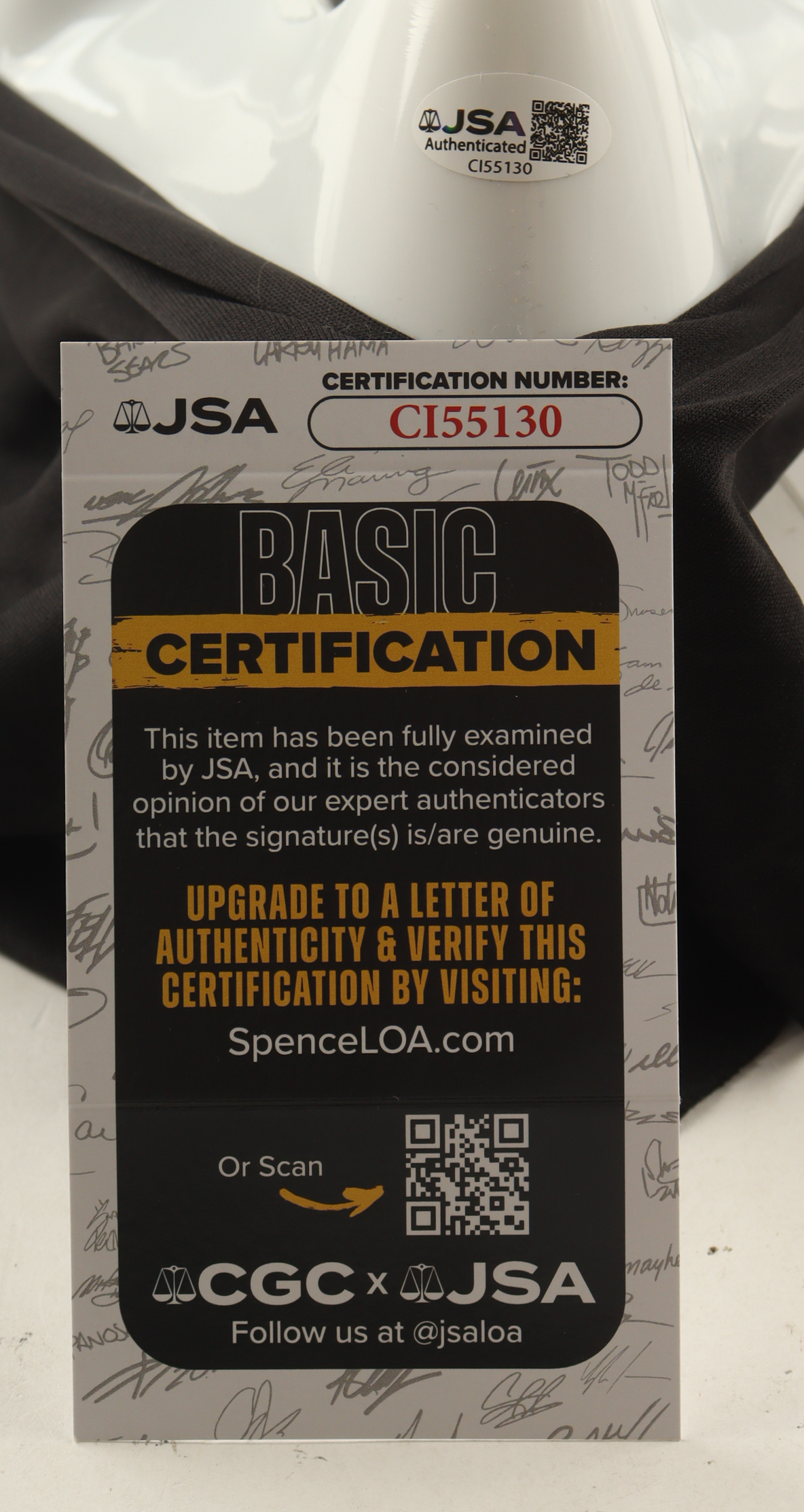 Jeff Brockton Signed "Scream" Mask Inscribed "Ghostface 3" (JSA) at PristineAuction.com Jeff Brockton Signed "Scream" Mask Inscribed "Ghostface 3" (JSA) at PristineAuction.com