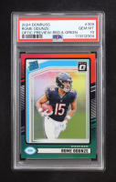Rome Odunze 2024 Panini Donruss Optic Preview-Red & Green Prizm RR #309 RC (PSA 10) at PristineAuction.com