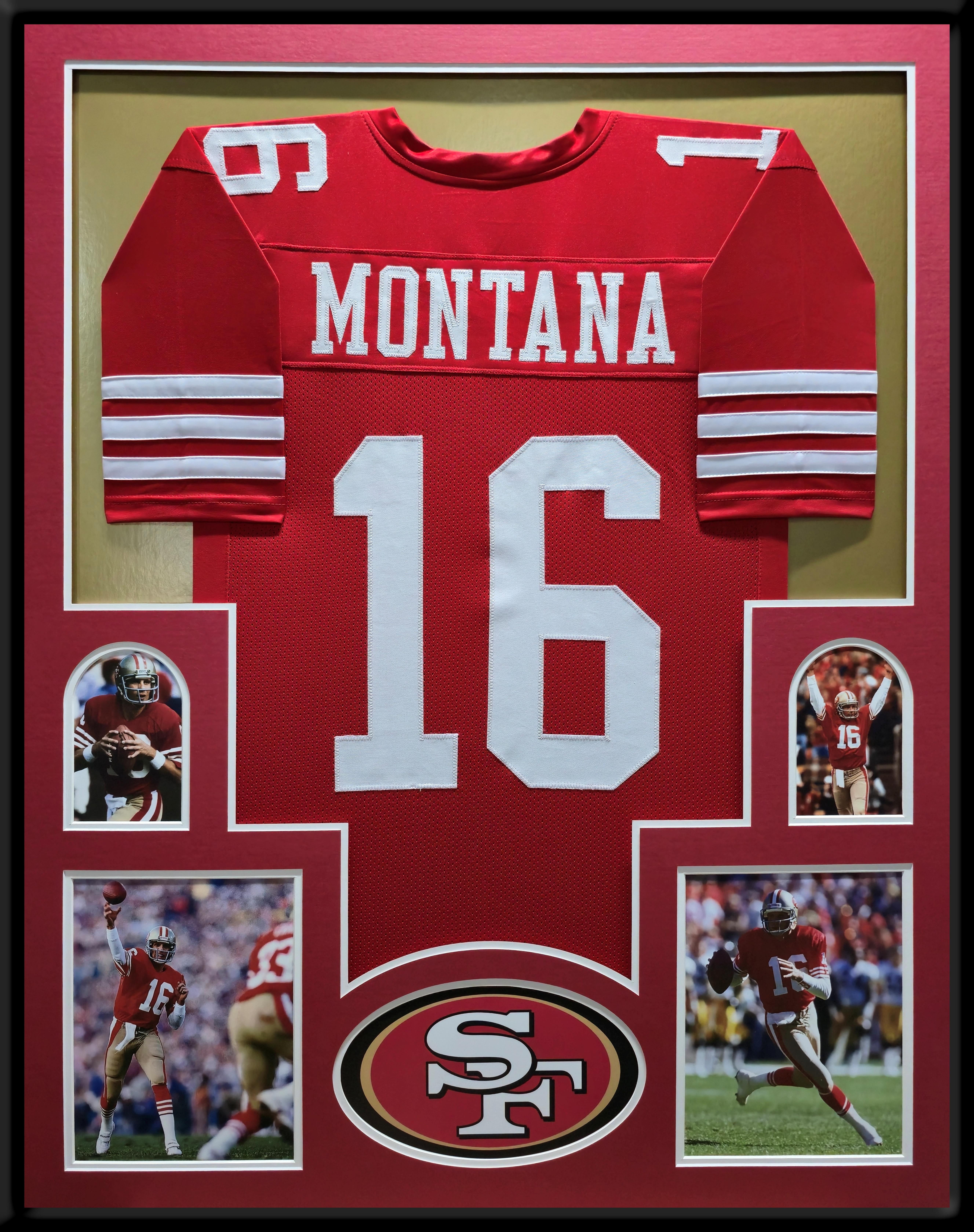 Joe Montana Custom Framed Jersey Display at PristineAuction.com Joe Montana Custom Framed Jersey Display at PristineAuction.com