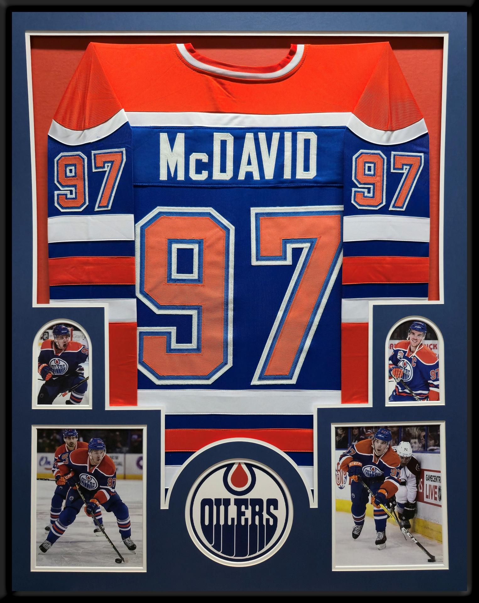 Connor McDavid Custom Framed Jersey Display at PristineAuction.com Connor McDavid Custom Framed Jersey Display at PristineAuction.com