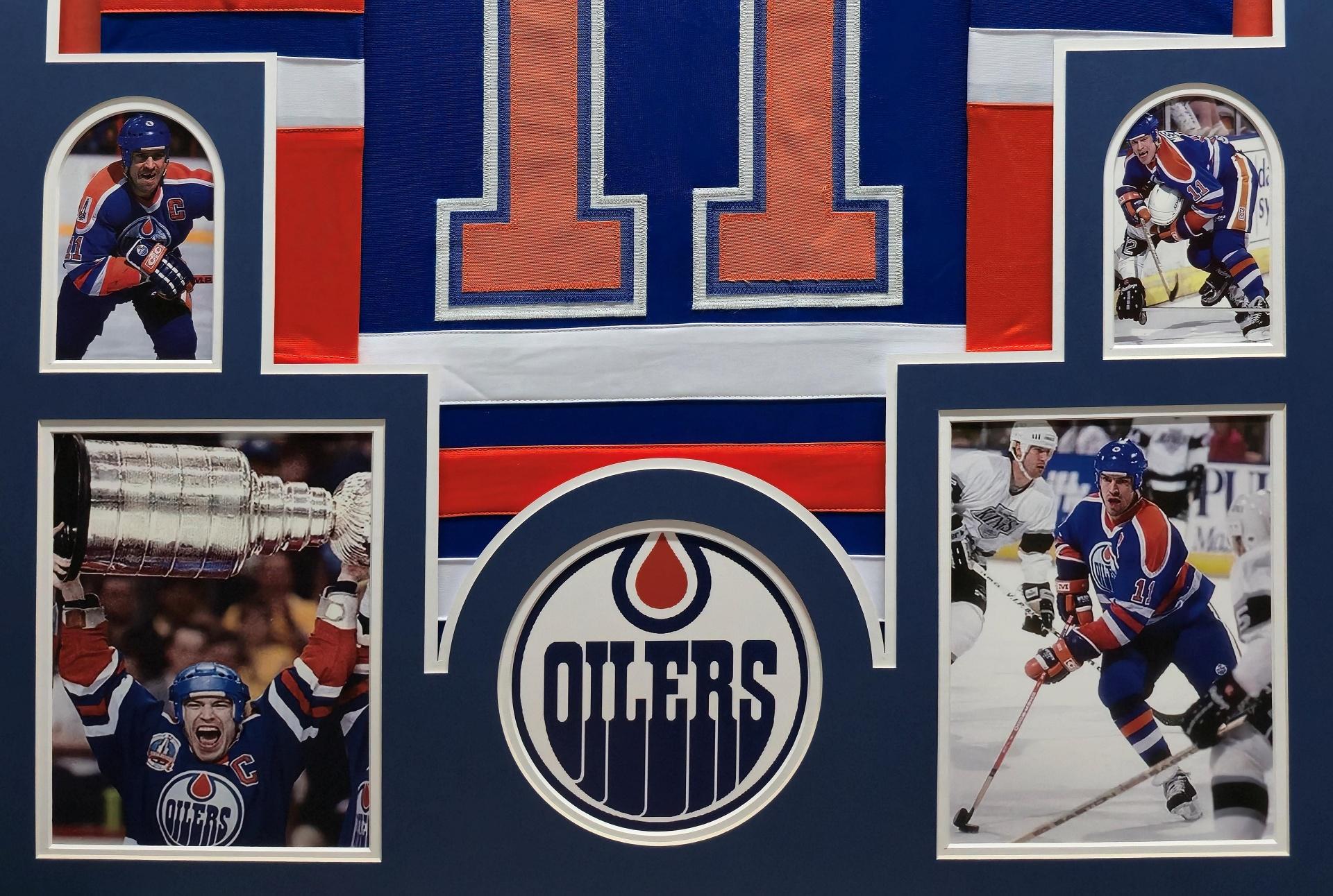 Mark Messier Custom Framed Jersey Display at PristineAuction.com Mark Messier Custom Framed Jersey Display at PristineAuction.com