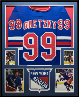Wayne Gretzky Custom Framed Jersey Display at PristineAuction.com