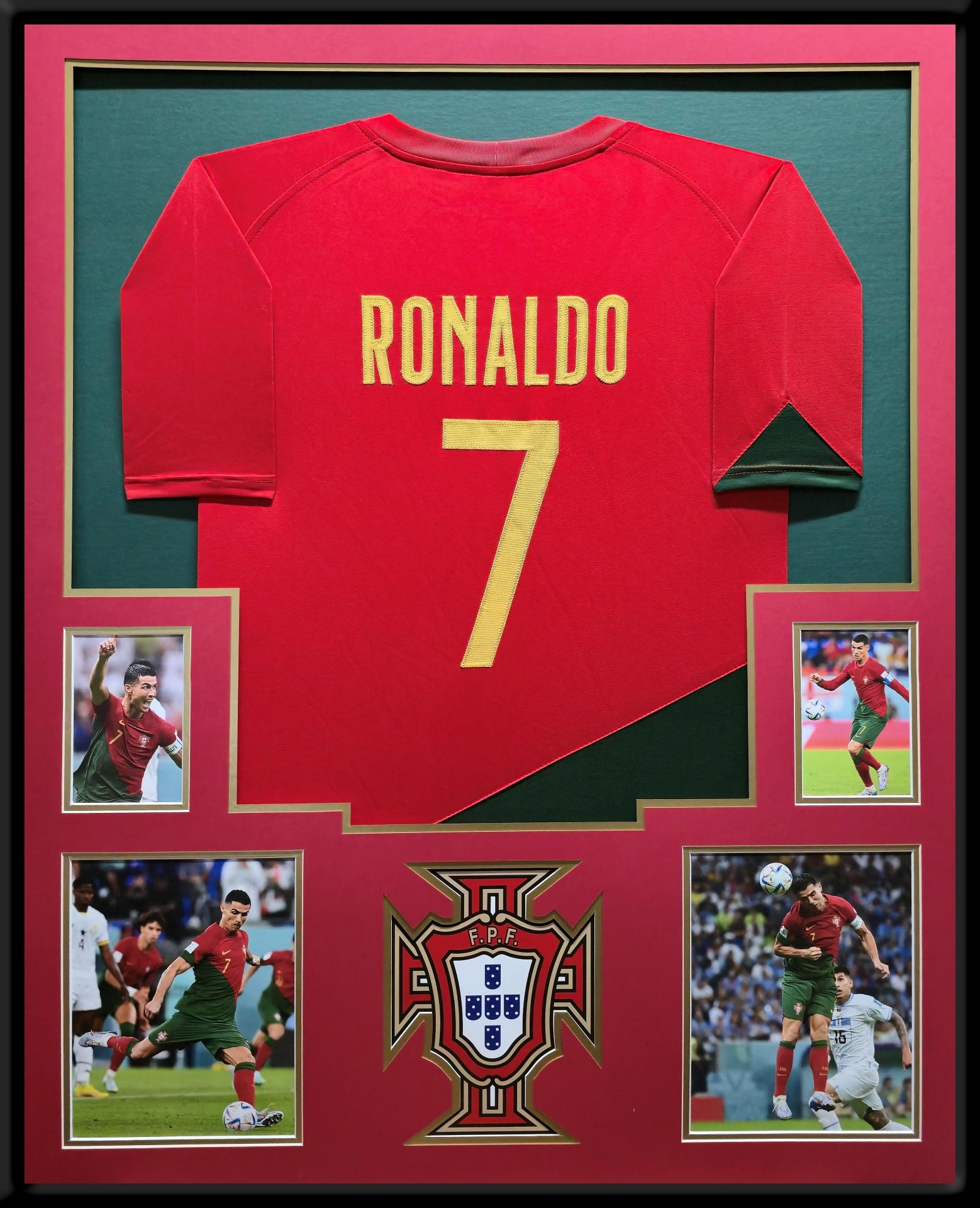 Cristiano Ronaldo Custom Framed Jersey Display at PristineAuction.com Cristiano Ronaldo Custom Framed Jersey Display at PristineAuction.com
