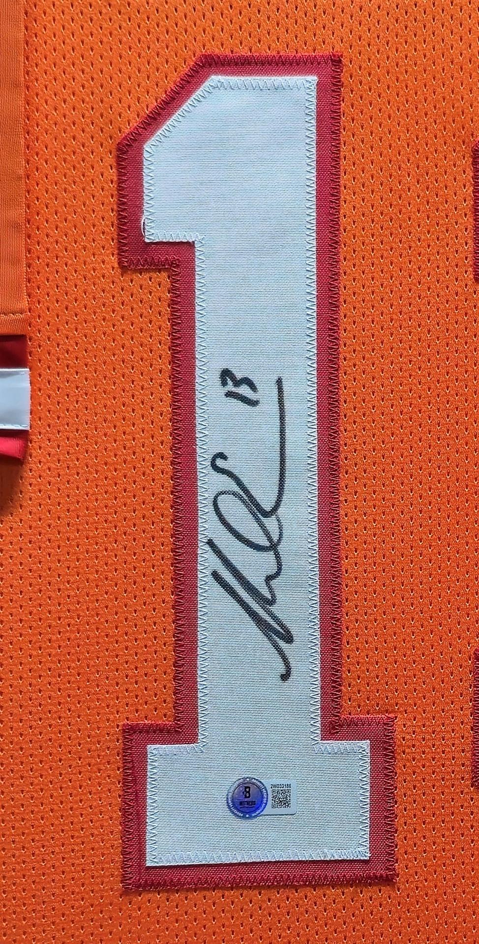 Mike Evans Signed Custom Framed Jersey Display (Beckett) at PristineAuction.com Mike Evans Signed Custom Framed Jersey Display (Beckett) at PristineAuction.com