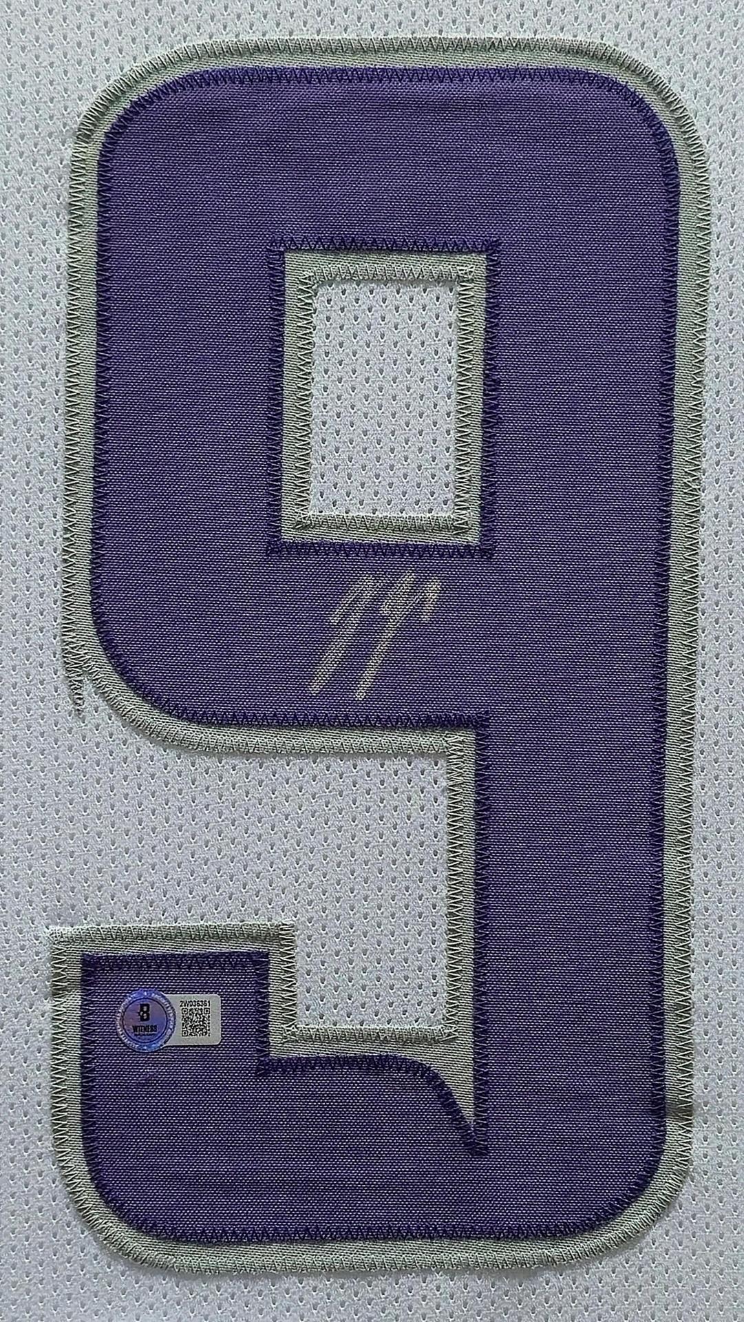 J.J. McCarthy Signed Custom Framed Jersey Display (Beckett) at PristineAuction.com J.J. McCarthy Signed Custom Framed Jersey Display (Beckett) at PristineAuction.com