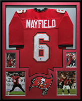Baker Mayfield Signed Custom Framed Jersey Display (Beckett) at PristineAuction.com