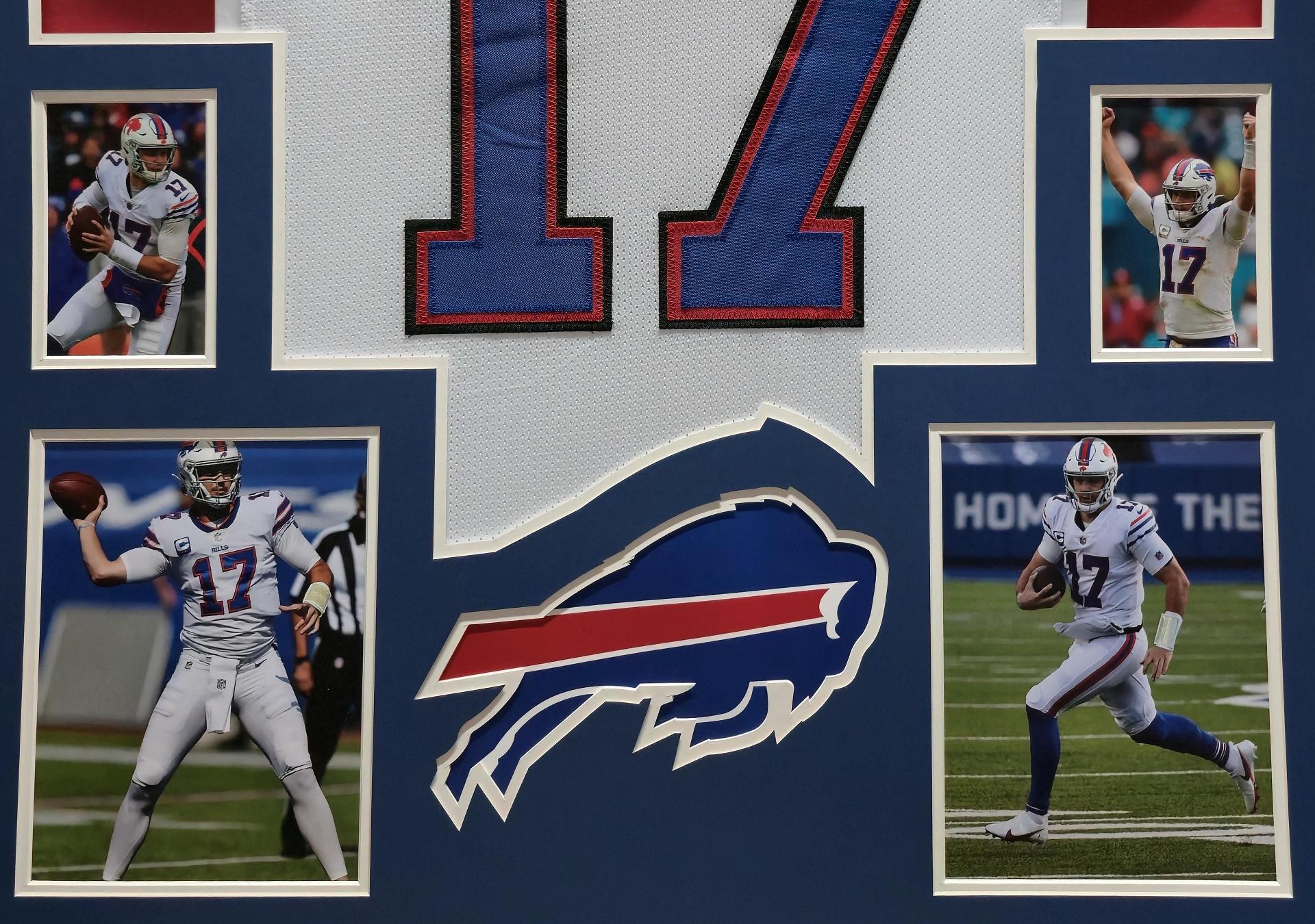 Josh Allen Custom Framed Jersey Display at PristineAuction.com Josh Allen Custom Framed Jersey Display at PristineAuction.com