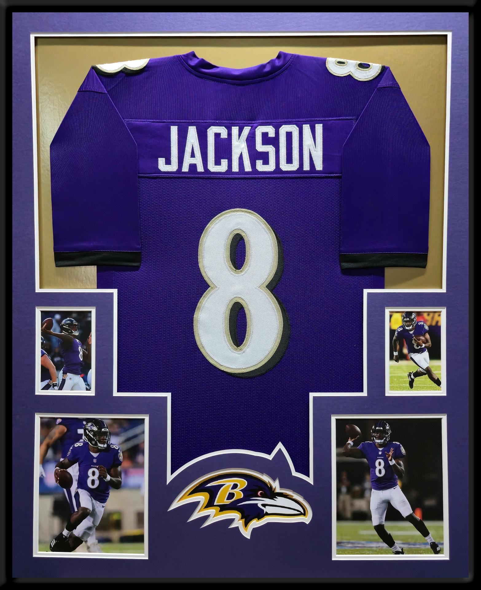 Lamar Jackson Custom Framed Jersey Display at PristineAuction.com Lamar Jackson Custom Framed Jersey Display at PristineAuction.com