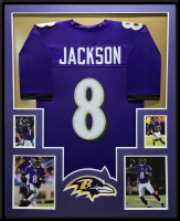 Lamar Jackson Custom Framed Jersey Display at PristineAuction.com