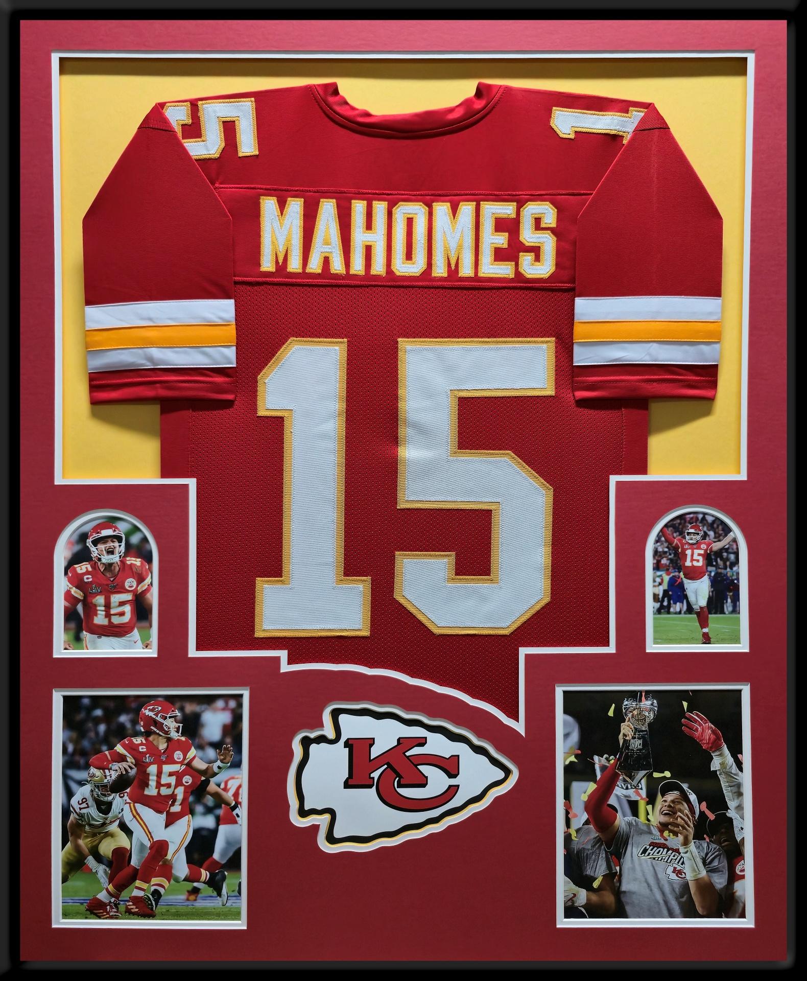Patrick Mahomes Custom Framed Jersey Display at PristineAuction.com Patrick Mahomes Custom Framed Jersey Display at PristineAuction.com