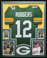 Aaron Rodgers Custom Framed Jersey Display at PristineAuction.com