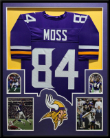 Randy Moss Custom Framed Jersey Display at PristineAuction.com