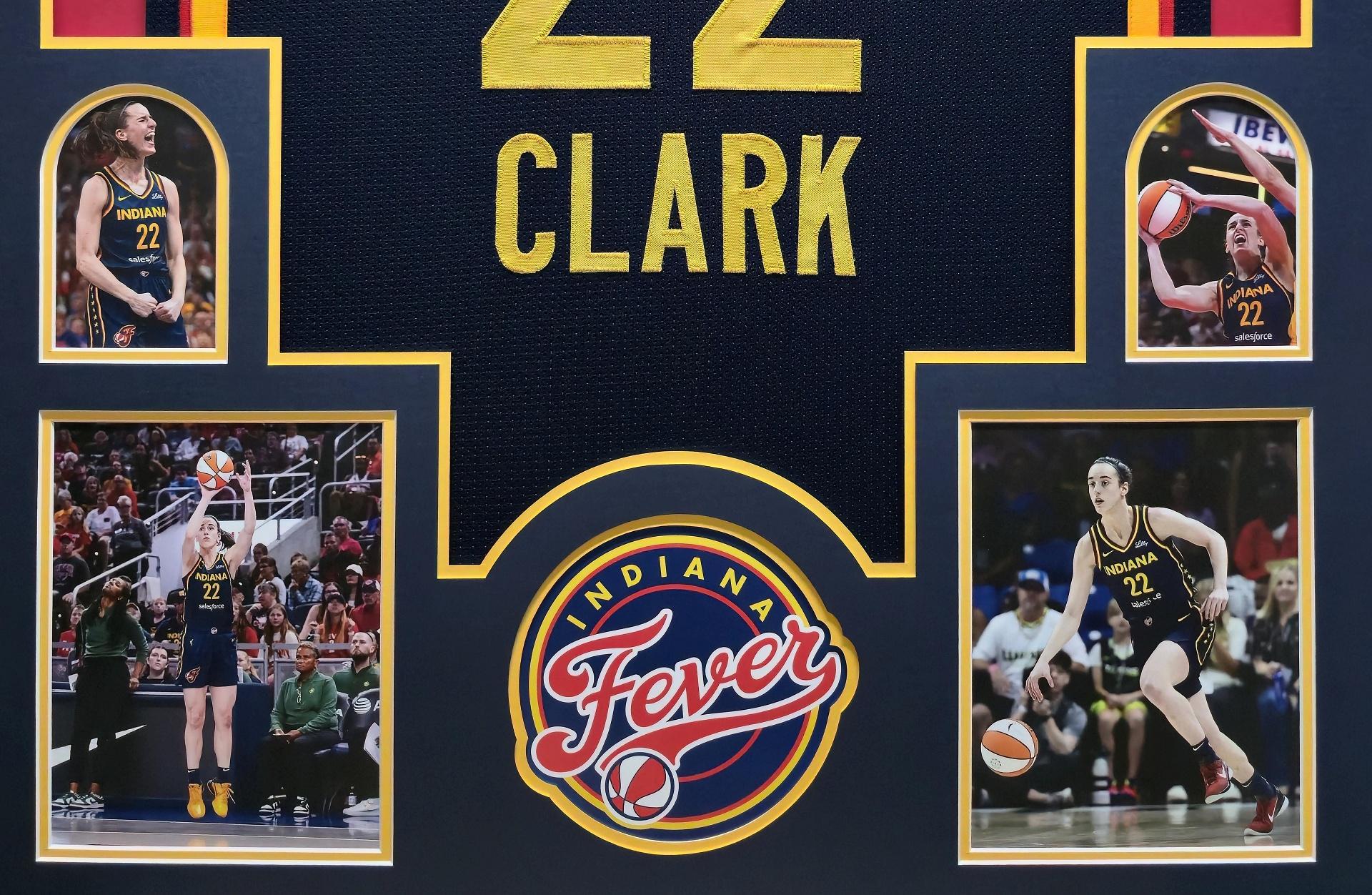 Caitlin Clark Custom Framed Jersey Display at PristineAuction.com Caitlin Clark Custom Framed Jersey Display at PristineAuction.com