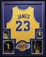 LeBron James Custom Framed Jersey Display at PristineAuction.com
