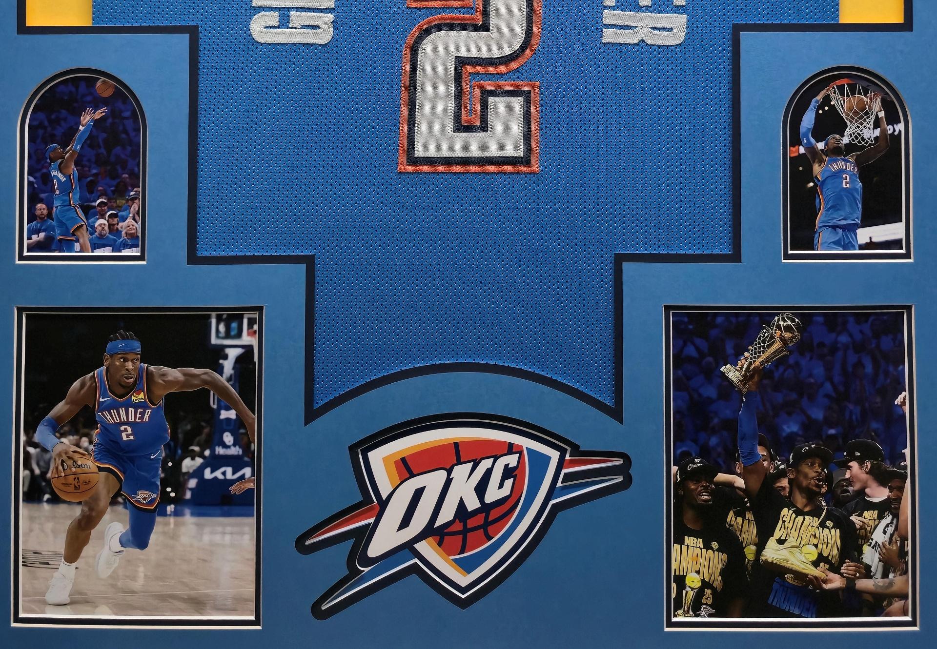 Shai Gilgeous-Alexander Custom Framed Jersey Display at PristineAuction.com Shai Gilgeous-Alexander Custom Framed Jersey Display at PristineAuction.com