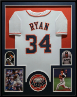 Nolan Ryan Custom Framed Jersey Display at PristineAuction.com
