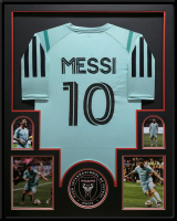 Lionel Messi Custom Framed Jersey Display at PristineAuction.com