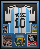 Lionel Messi Custom Framed Jersey Display at PristineAuction.com