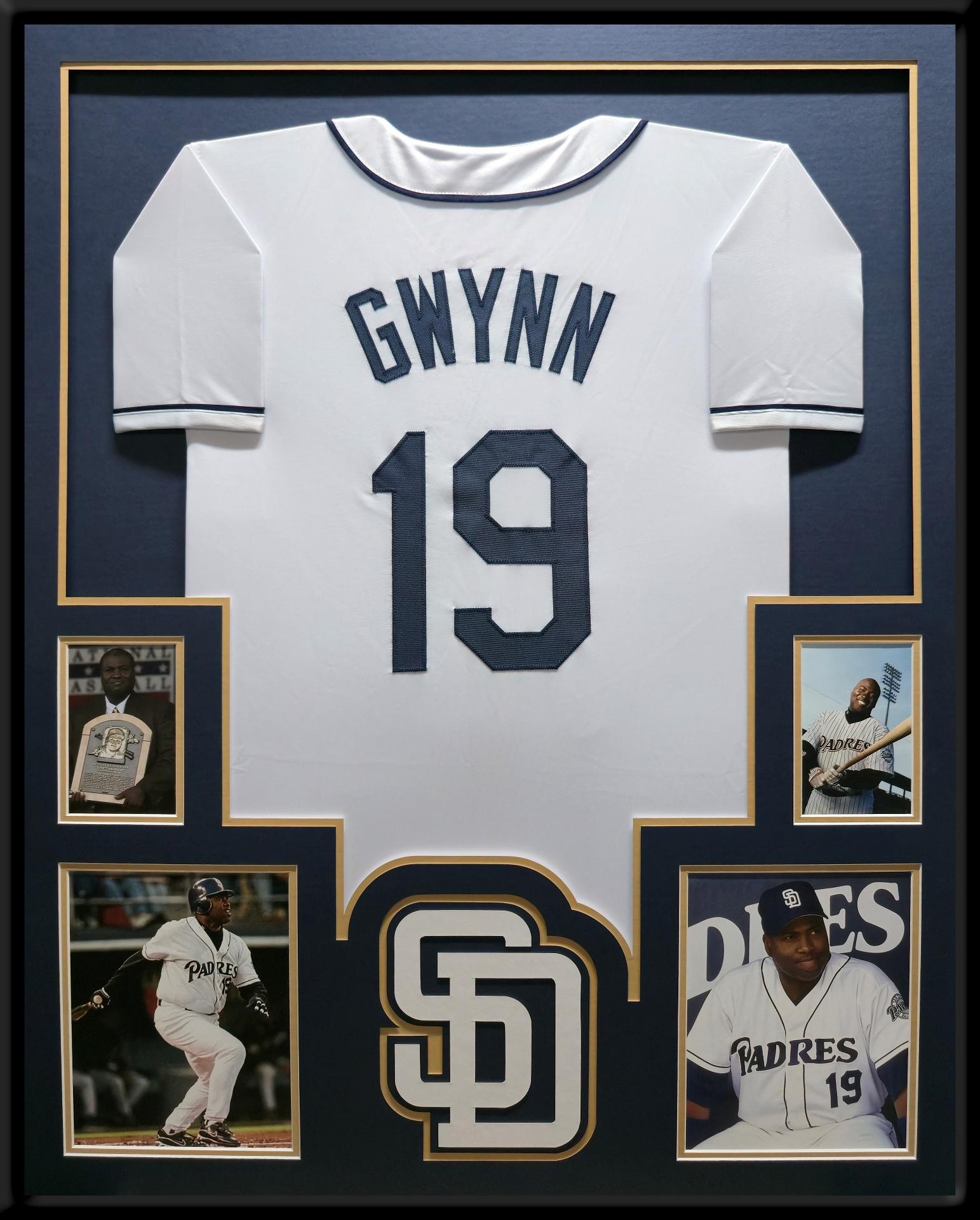 Tony Gwynn Custom Framed Jersey Display at PristineAuction.com Tony Gwynn Custom Framed Jersey Display at PristineAuction.com
