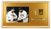 "1927 Yankees Murderers Row" Custom Framed Photo with Set of (2) Babe Ruth & Lou Gehrig 23Kt Gold Cards at PristineAuction.com
