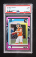 Bo Nix 2024 Panini Donruss Optic Preview-Pink Prizm RR #369 RC (PSA 9) at PristineAuction.com