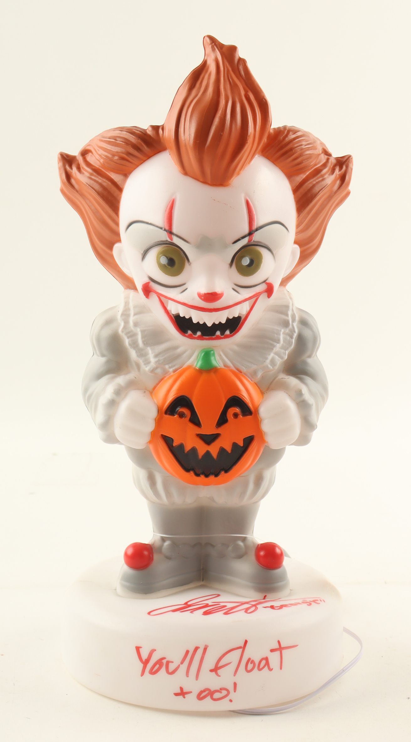Jackson Robert Scott Signed "IT" Pennywise Character Lamp Inscribed "Georgie/ You'll Float Too!" (JSA) at PristineAuction.com Jackson Robert Scott Signed "IT" Pennywise Character Lamp Inscribed "Georgie/ You'll Float Too!" (JSA) at PristineAuction.com