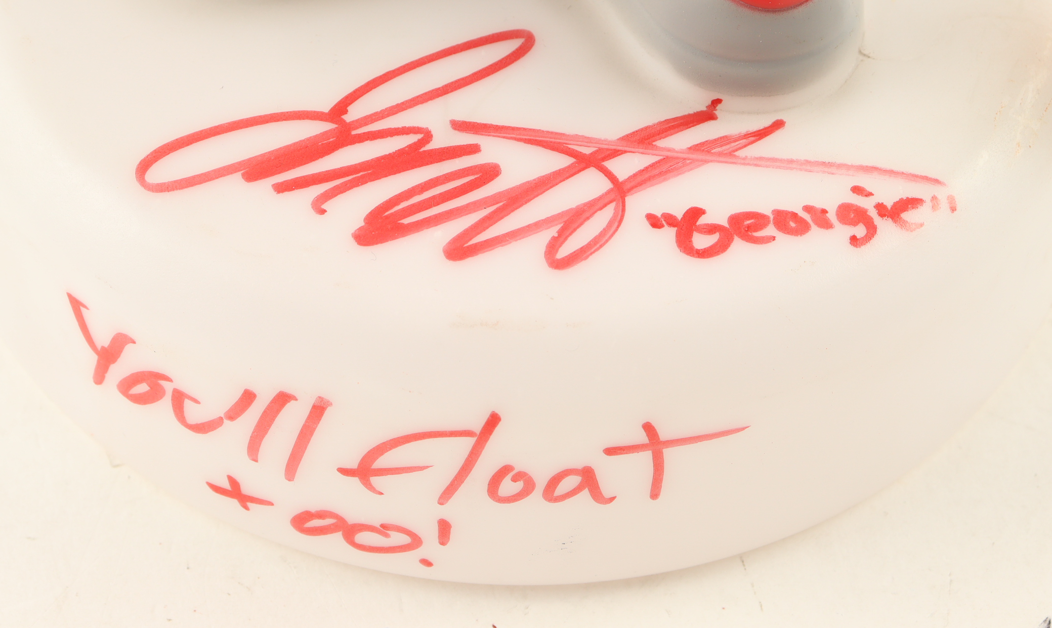 Jackson Robert Scott Signed "IT" Pennywise Character Lamp Inscribed "Georgie/ You'll Float Too!" (JSA) at PristineAuction.com Jackson Robert Scott Signed "IT" Pennywise Character Lamp Inscribed "Georgie/ You'll Float Too!" (JSA) at PristineAuction.com