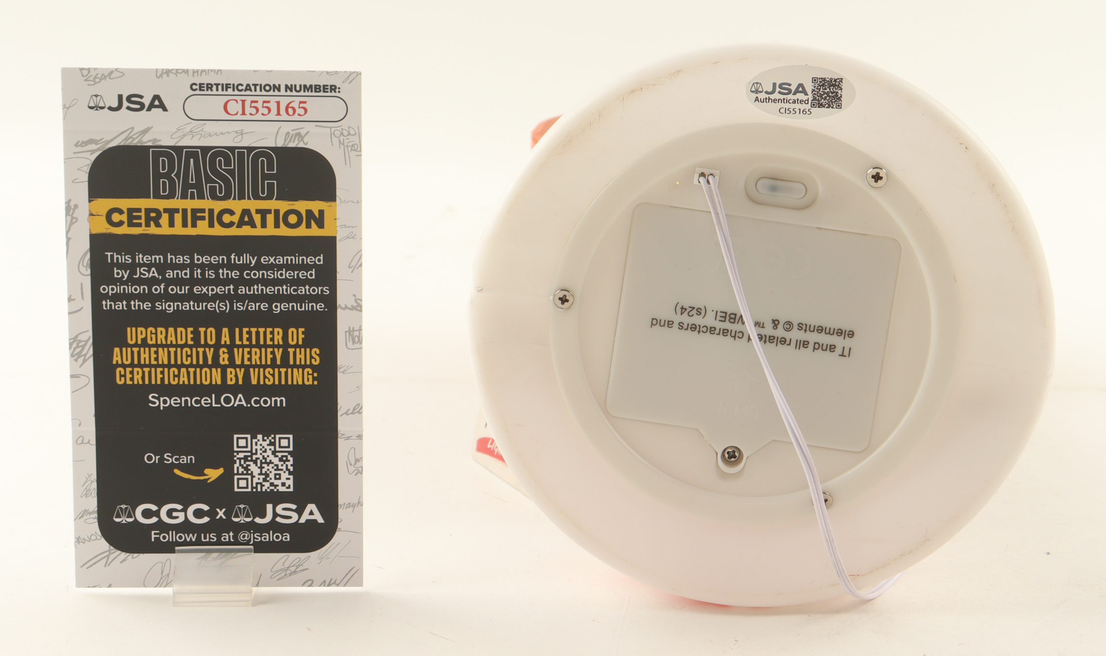 Jackson Robert Scott Signed "IT" Pennywise Character Lamp Inscribed "Georgie/ You'll Float Too!" (JSA) at PristineAuction.com Jackson Robert Scott Signed "IT" Pennywise Character Lamp Inscribed "Georgie/ You'll Float Too!" (JSA) at PristineAuction.com