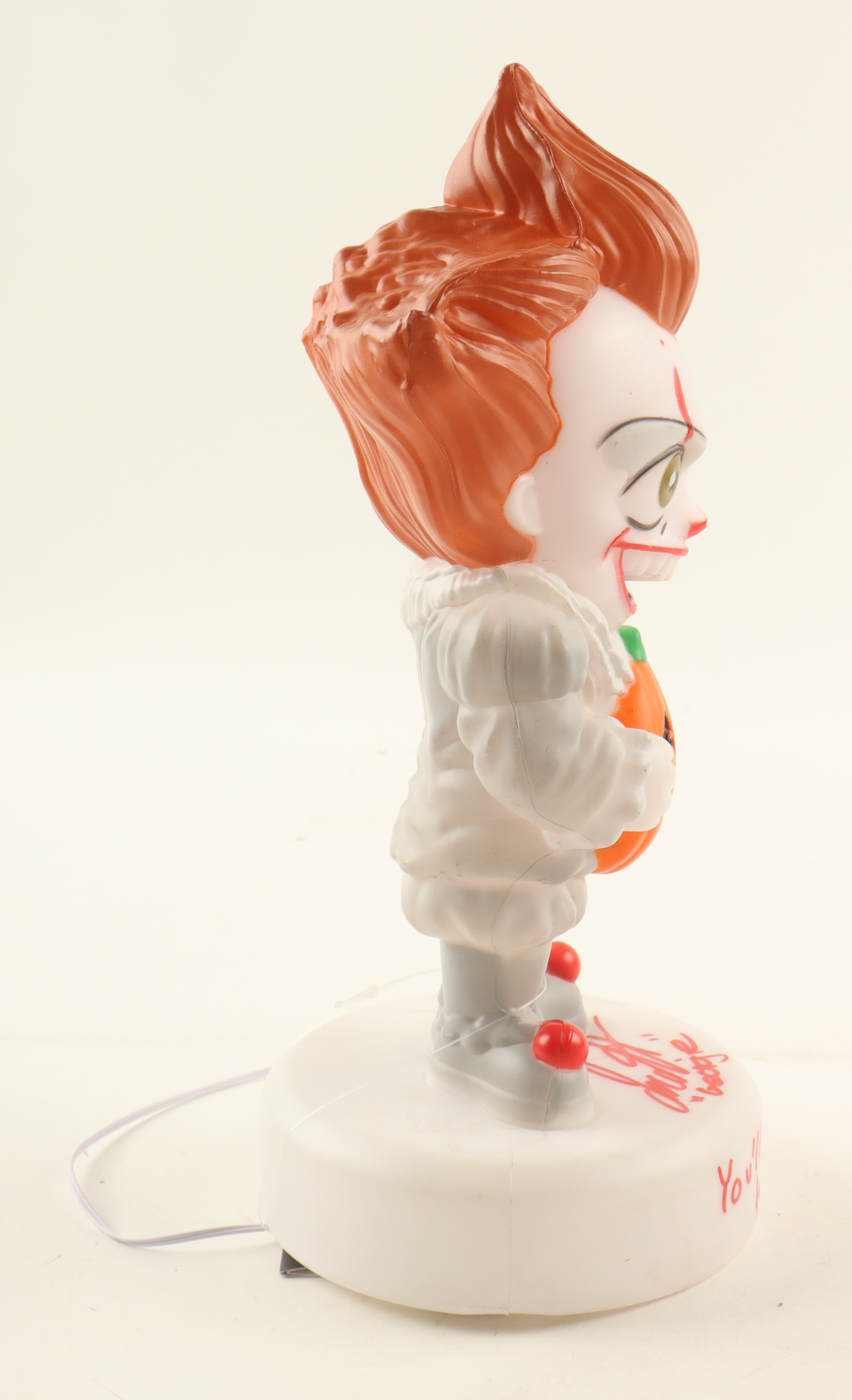 Jackson Robert Scott Signed "IT" Pennywise Character Lamp Inscribed "Georgie/ You'll Float Too!" (JSA) at PristineAuction.com Jackson Robert Scott Signed "IT" Pennywise Character Lamp Inscribed "Georgie/ You'll Float Too!" (JSA) at PristineAuction.com