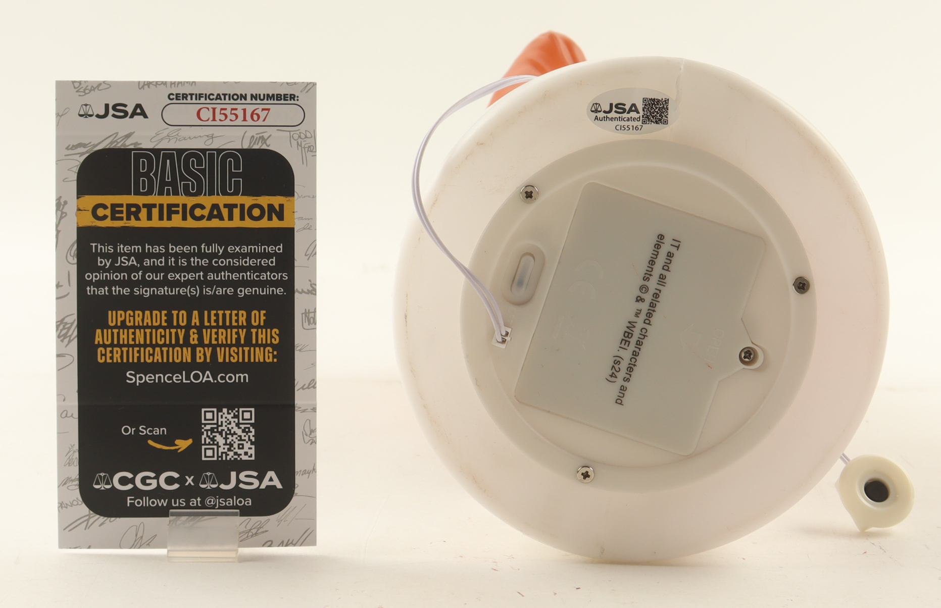 Jackson Robert Scott Signed "IT" Pennywise Character Lamp Inscribed "Georgie/ You'll Float Too!" (JSA) at PristineAuction.com Jackson Robert Scott Signed "IT" Pennywise Character Lamp Inscribed "Georgie/ You'll Float Too!" (JSA) at PristineAuction.com