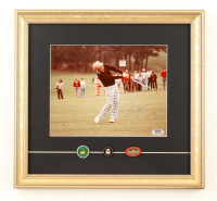 Jack Nicklaus Signed Custom Framed Photo Display With (3) PGA Pins (PSA | Auto Grade 19) at PristineAuction.com