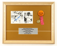 Willie Mays Signed Custom Framed Photo Display with Giants Lapel Pin (JSA) at PristineAuction.com